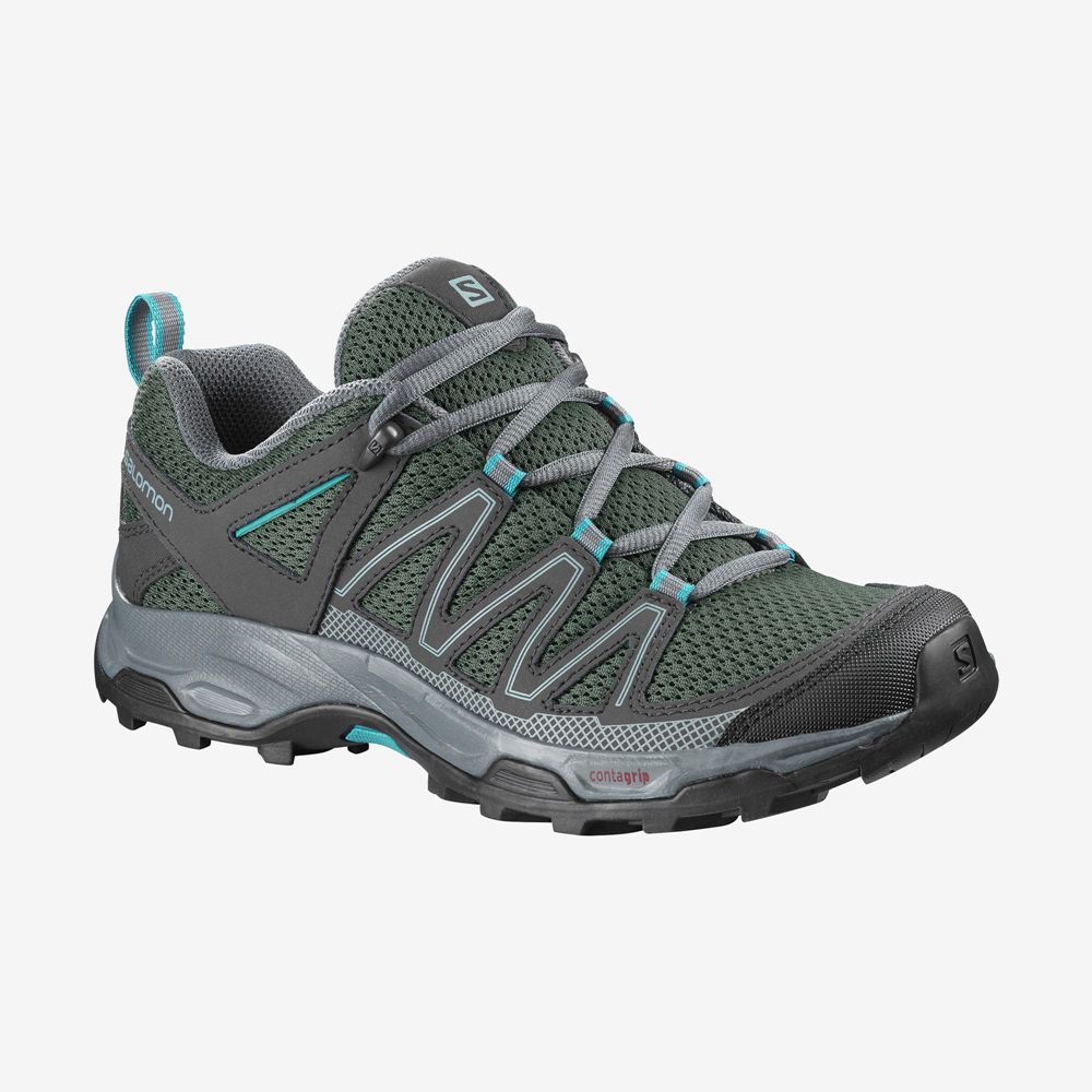 Salomon Israel PATHFINDER - Womens Hiking Shoes - Green (FJVZ-46539)